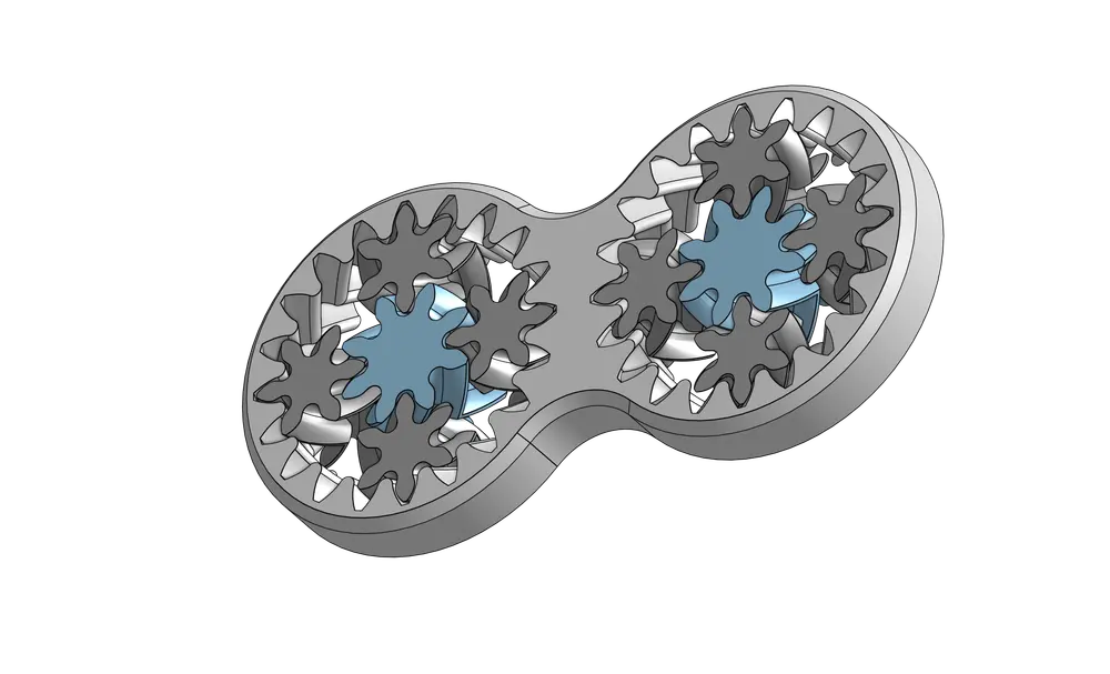 Print in Place Spur Gear Planetary Fidget Toy