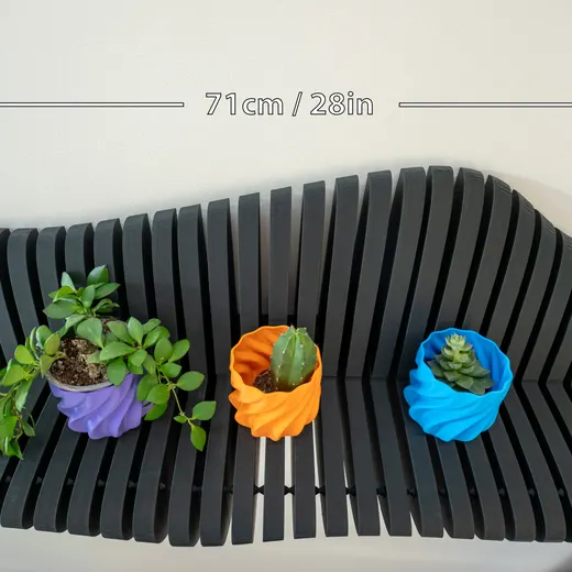 Wavy decorate ribs shelf - photo 2