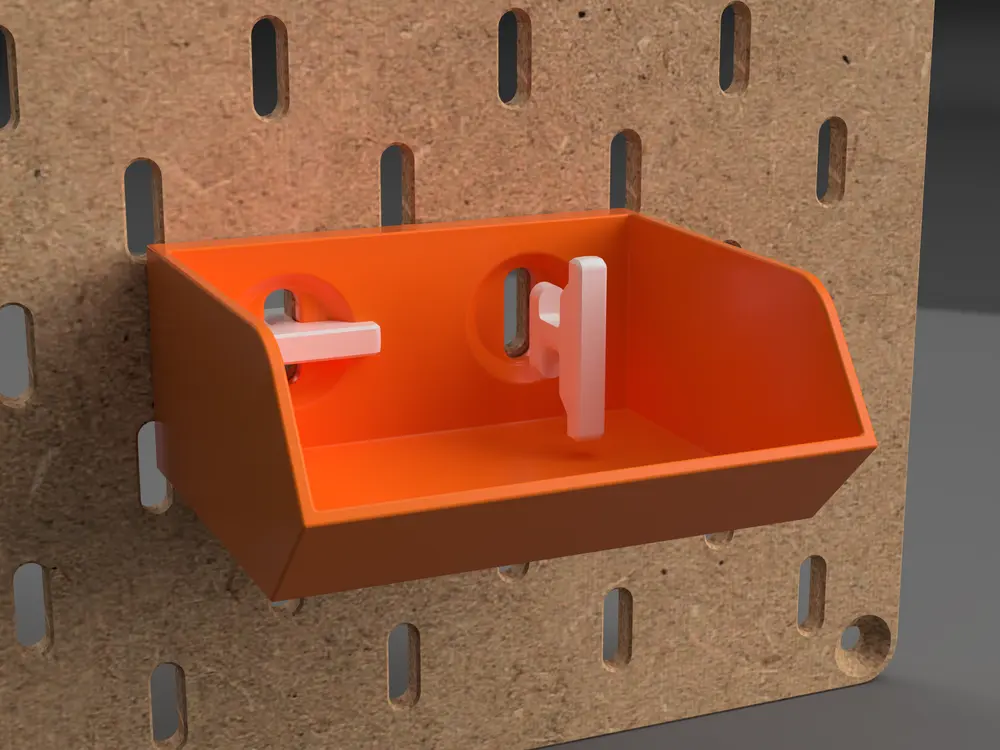 Customizable Parametric Ikea Skadis Tray with T-Clip Locking System