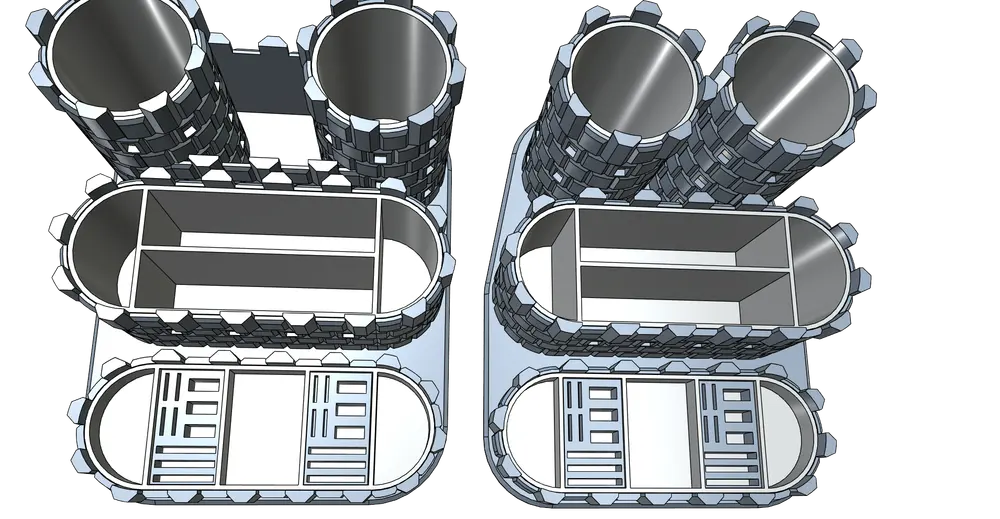 Desk organizer desktop organizer organizers office organizer table organizer pencil holder pen holder pencil stand pen stand CASTLE easy print without support tested - photo 3