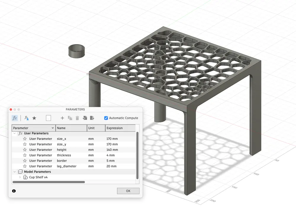 Stackable Cup Shelf (parametric) - photo 2