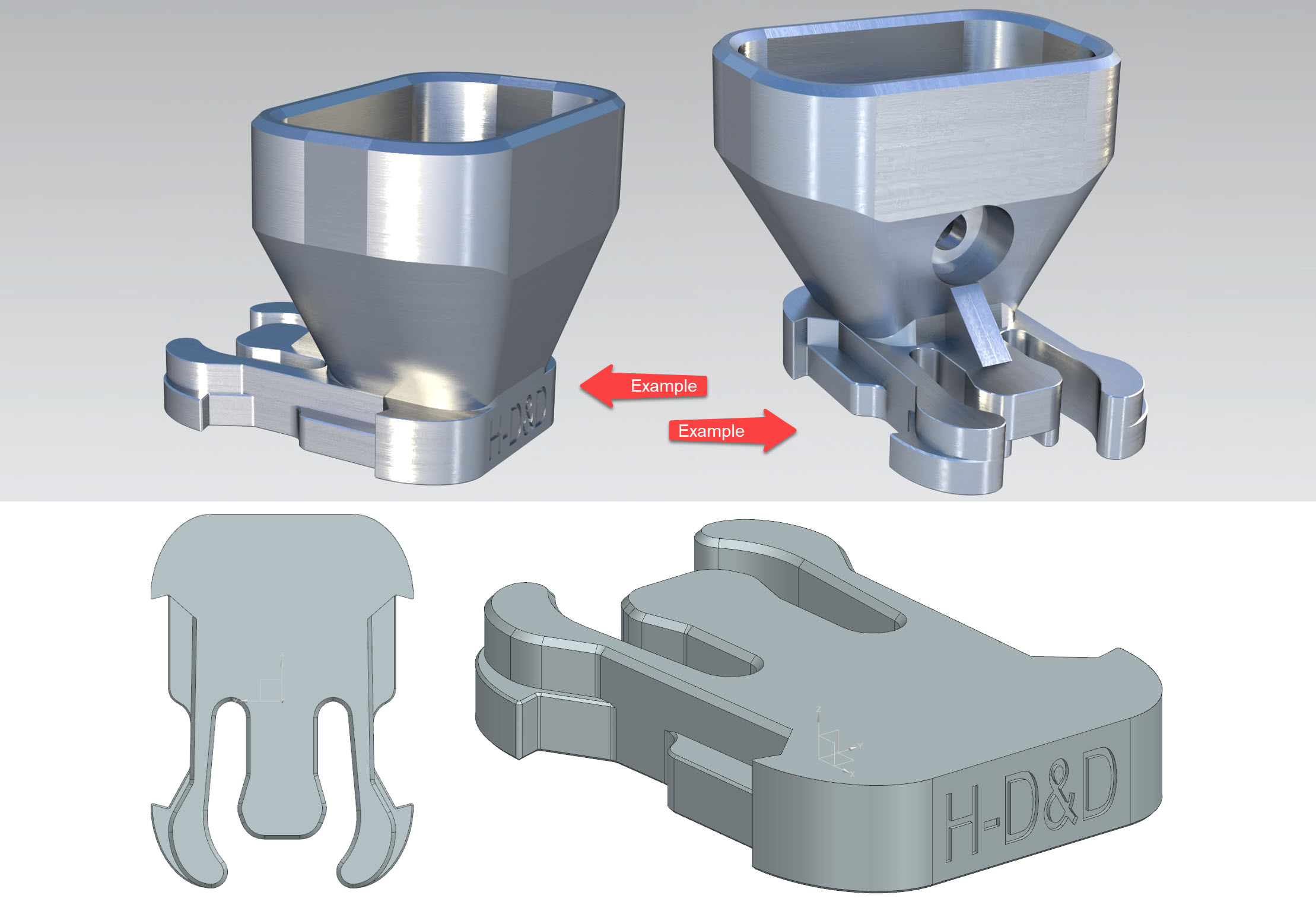 Generic GoPro clip base mount (CAD Model)