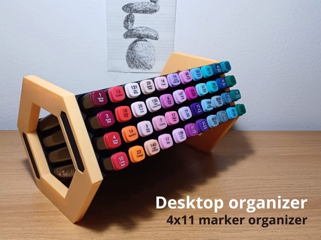 Desktop organizer - 4x11 marker organizer