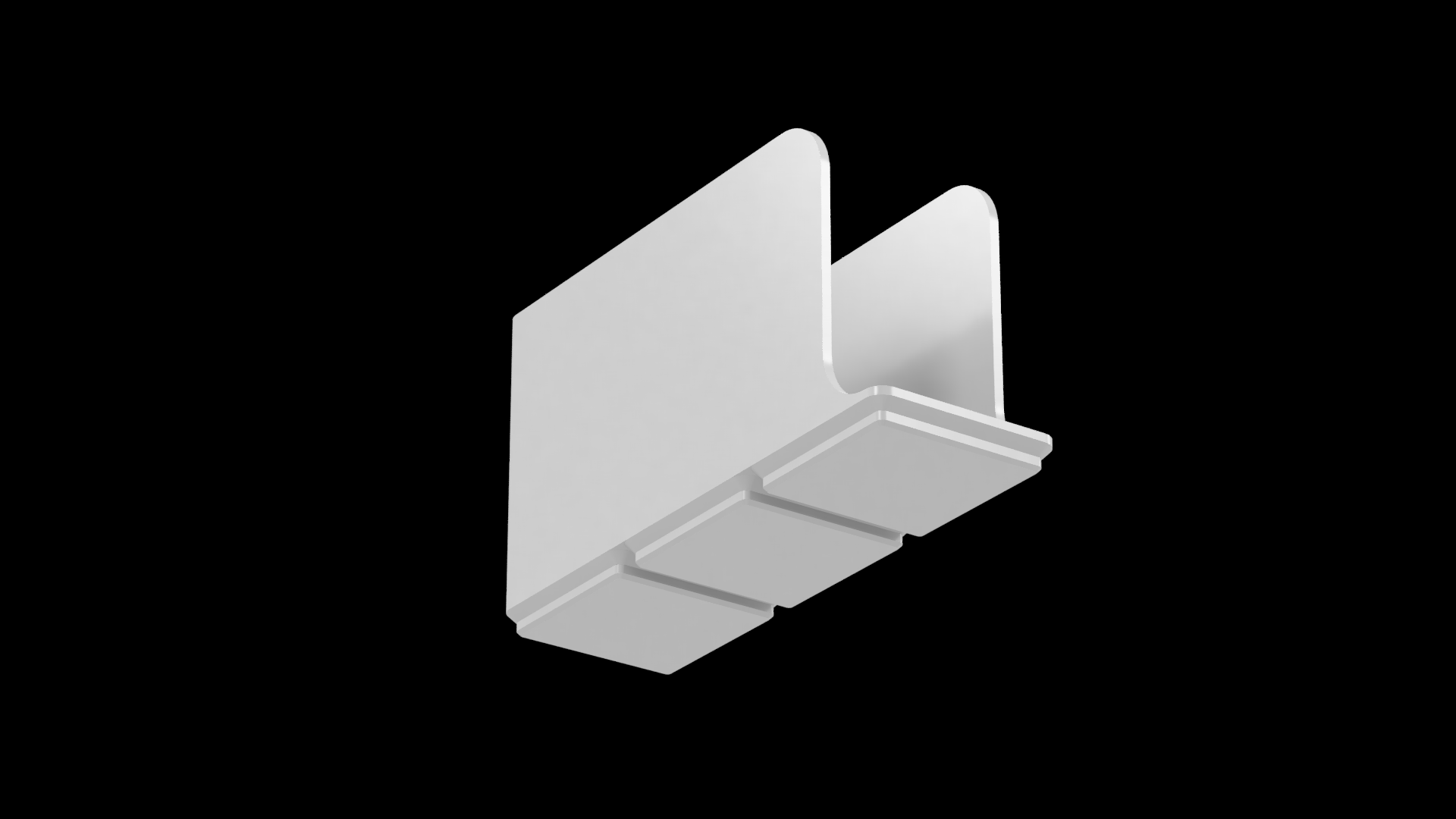 Parametric Endcaps for Kitchen Gridfinity w/ Solid Bases