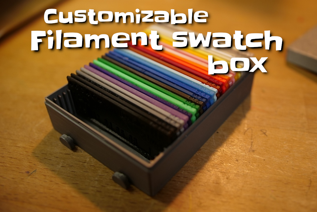 Customizable Filament Swatch box (Filament tests, filament swatches)