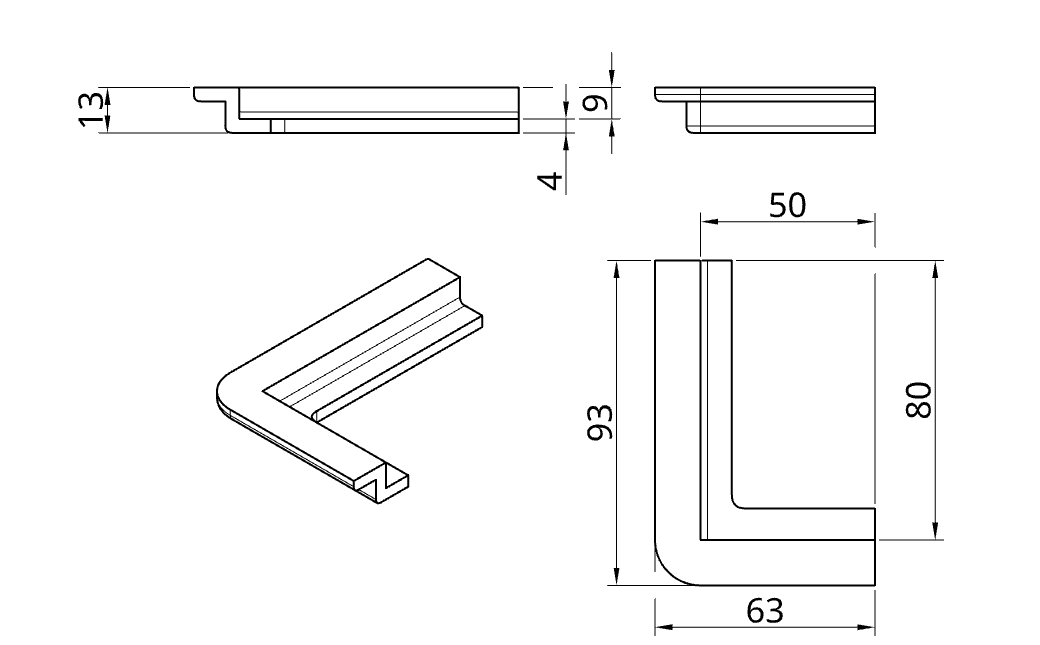 Kitchen Scale Holders Corner Pieces - photo 3