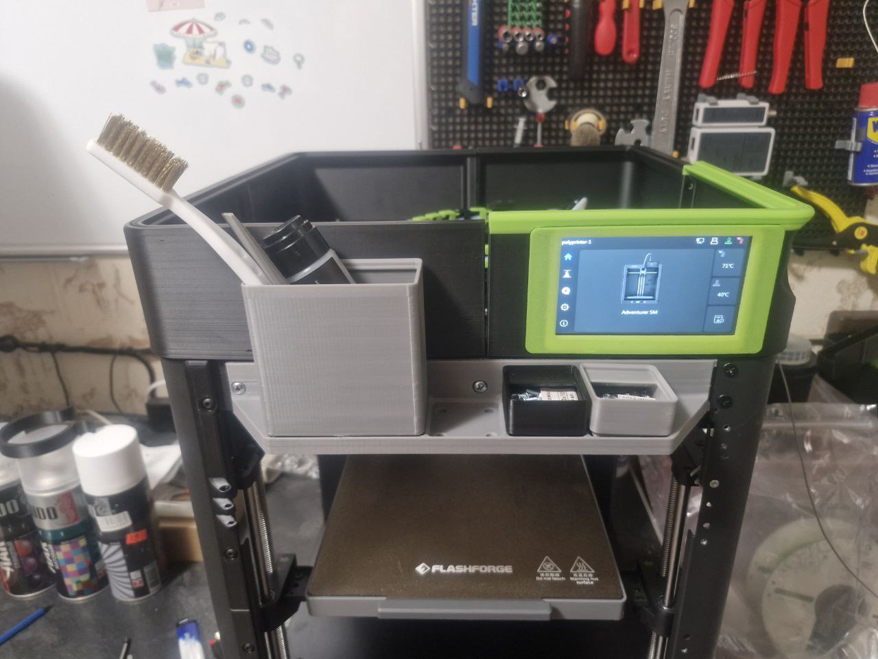Flashforge Adventurer 5M Gridfinity Based Enclosure Shelf - photo 2