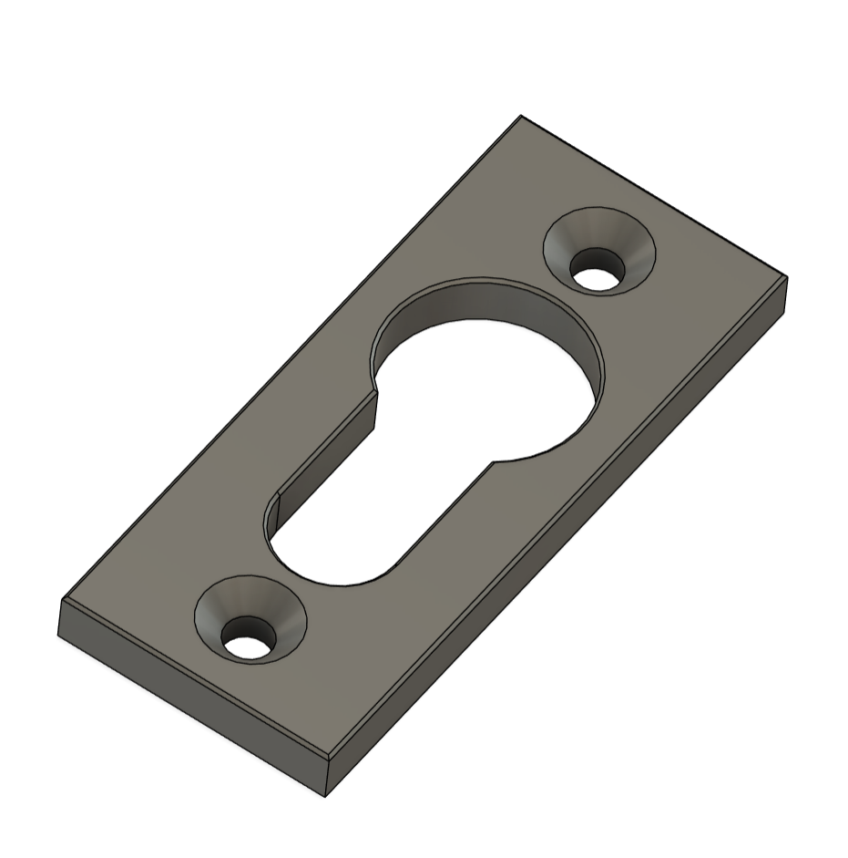 Krytka na  zámek FAB, Door lock plate (EU)