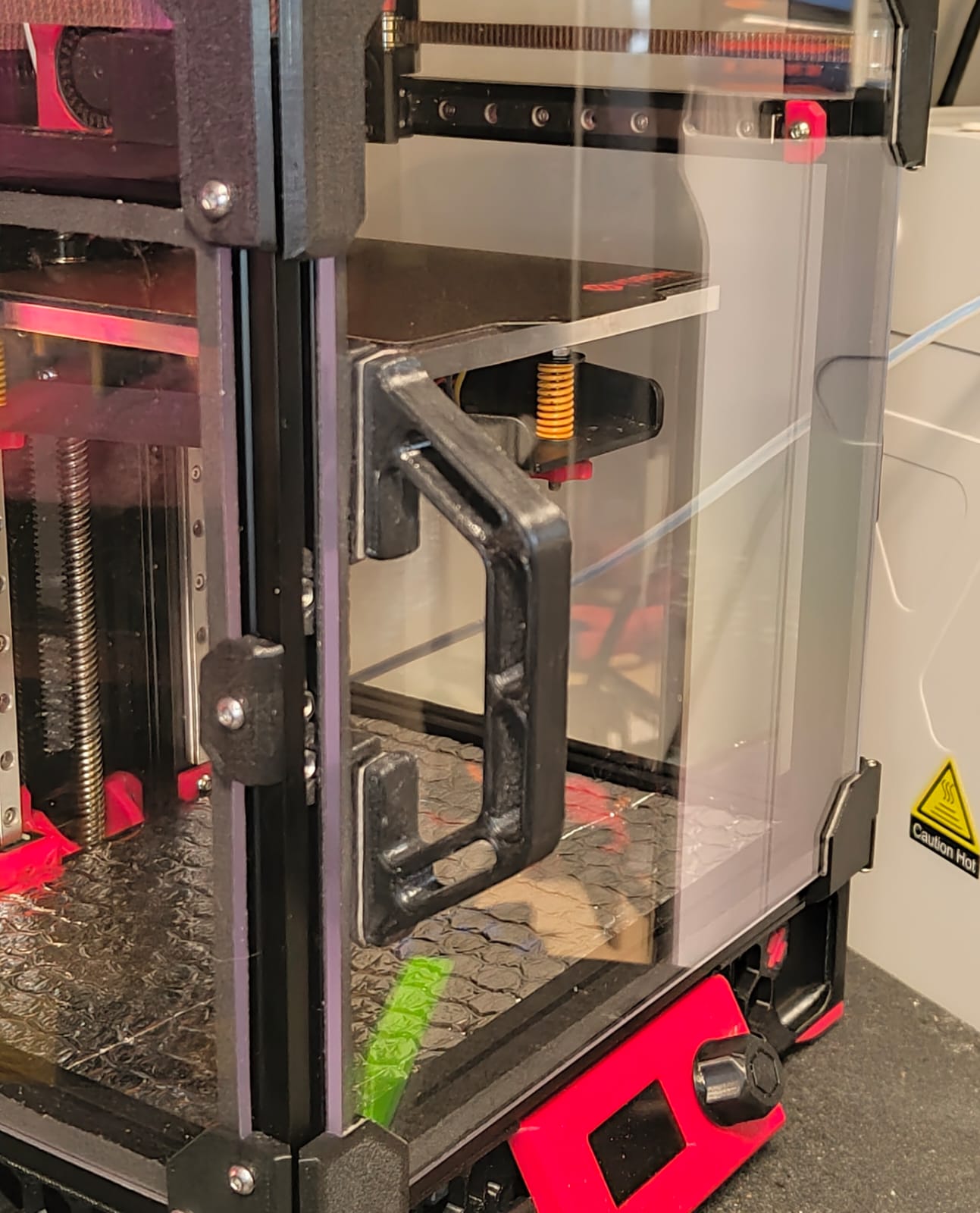 Voron 0.2 Reinforced magnetic door handle and latch