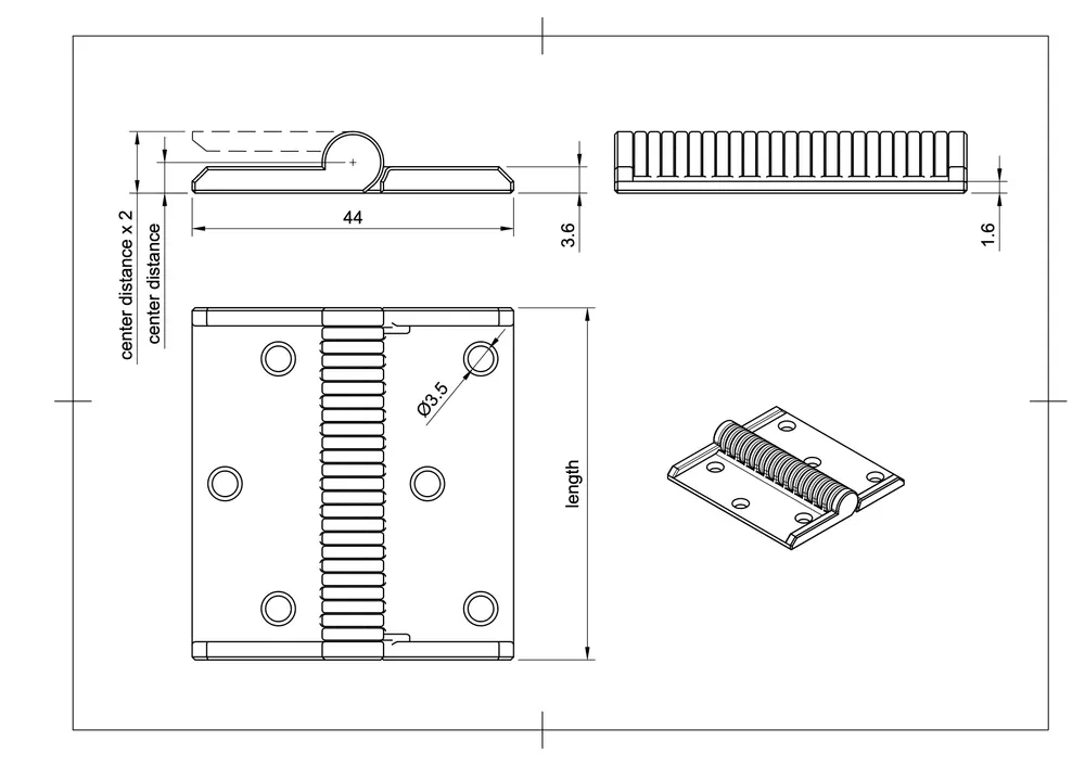 Print in Place Hinge – PETG/ASA – Low Strength 150 - LR Basics - photo 3