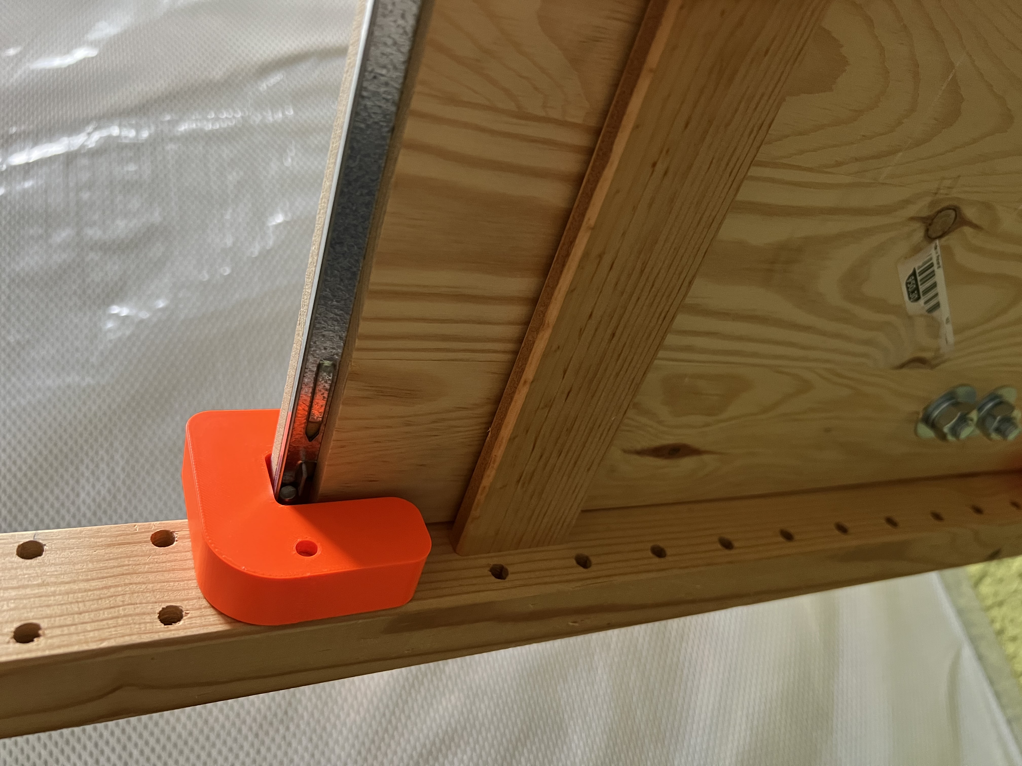 Clamp a Ikea Ivar shelf board on the side - photo 4