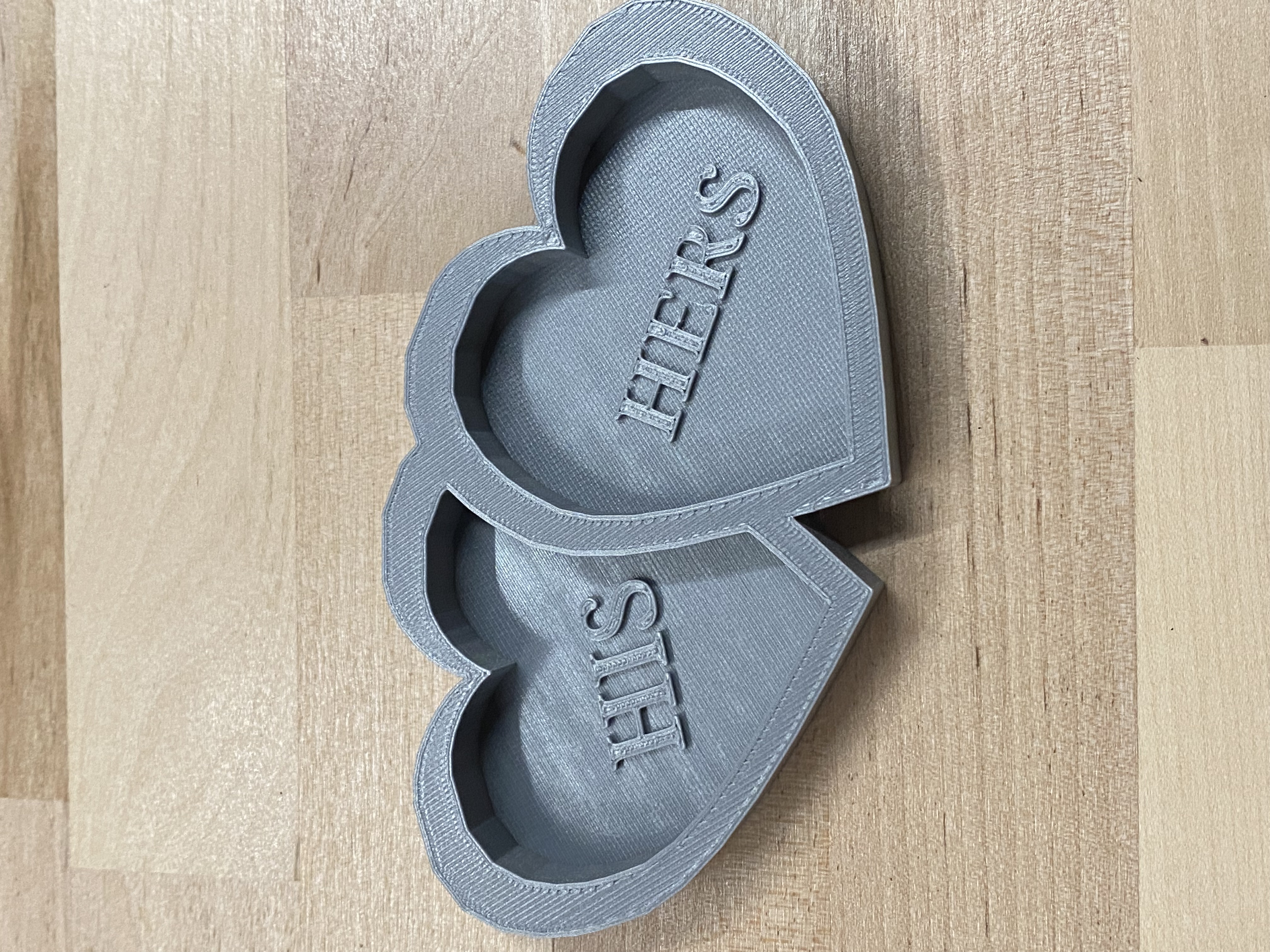 Hear shaped tray