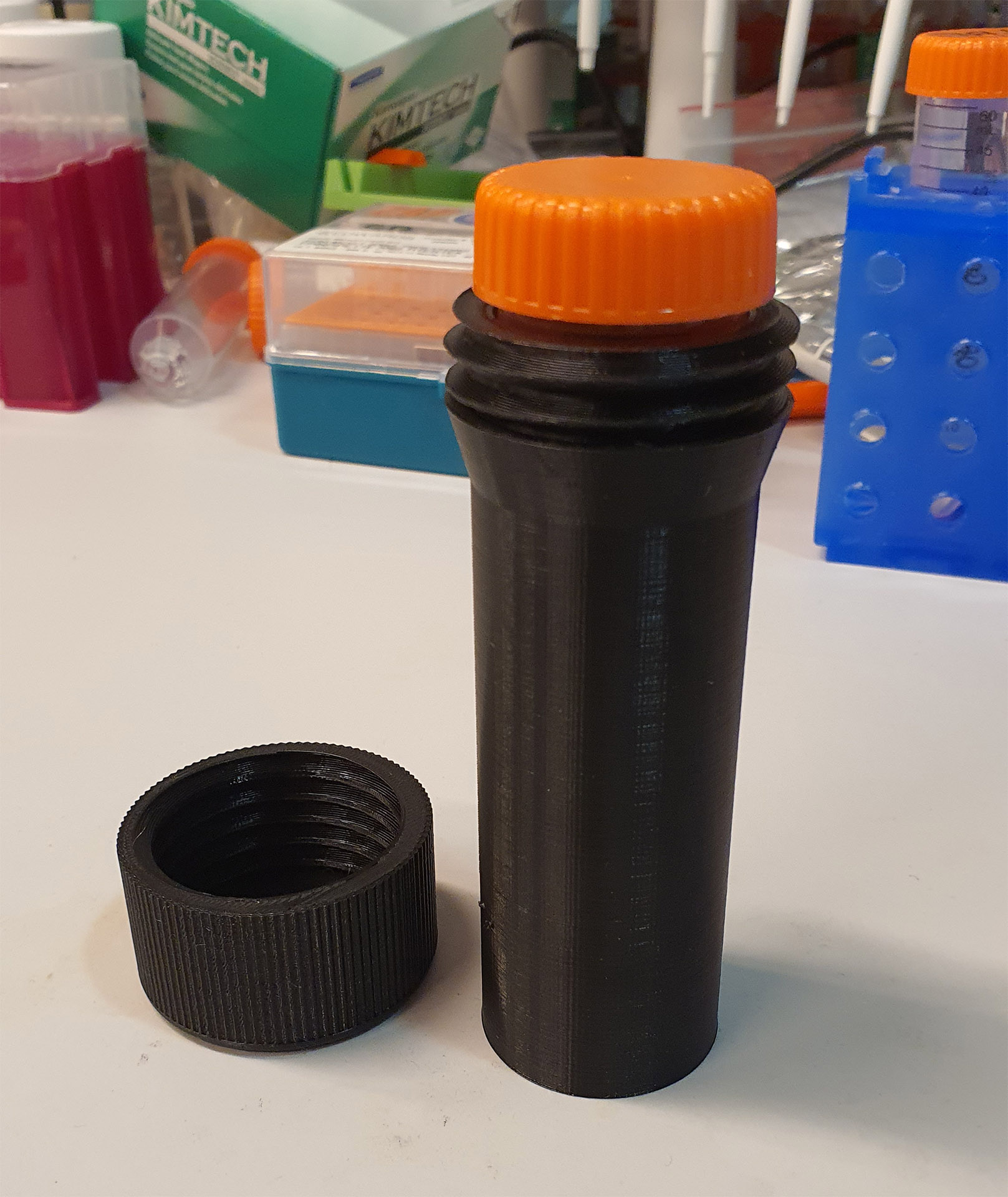 50mL conical tube darkness storage canister with screw-on lid - photo 3