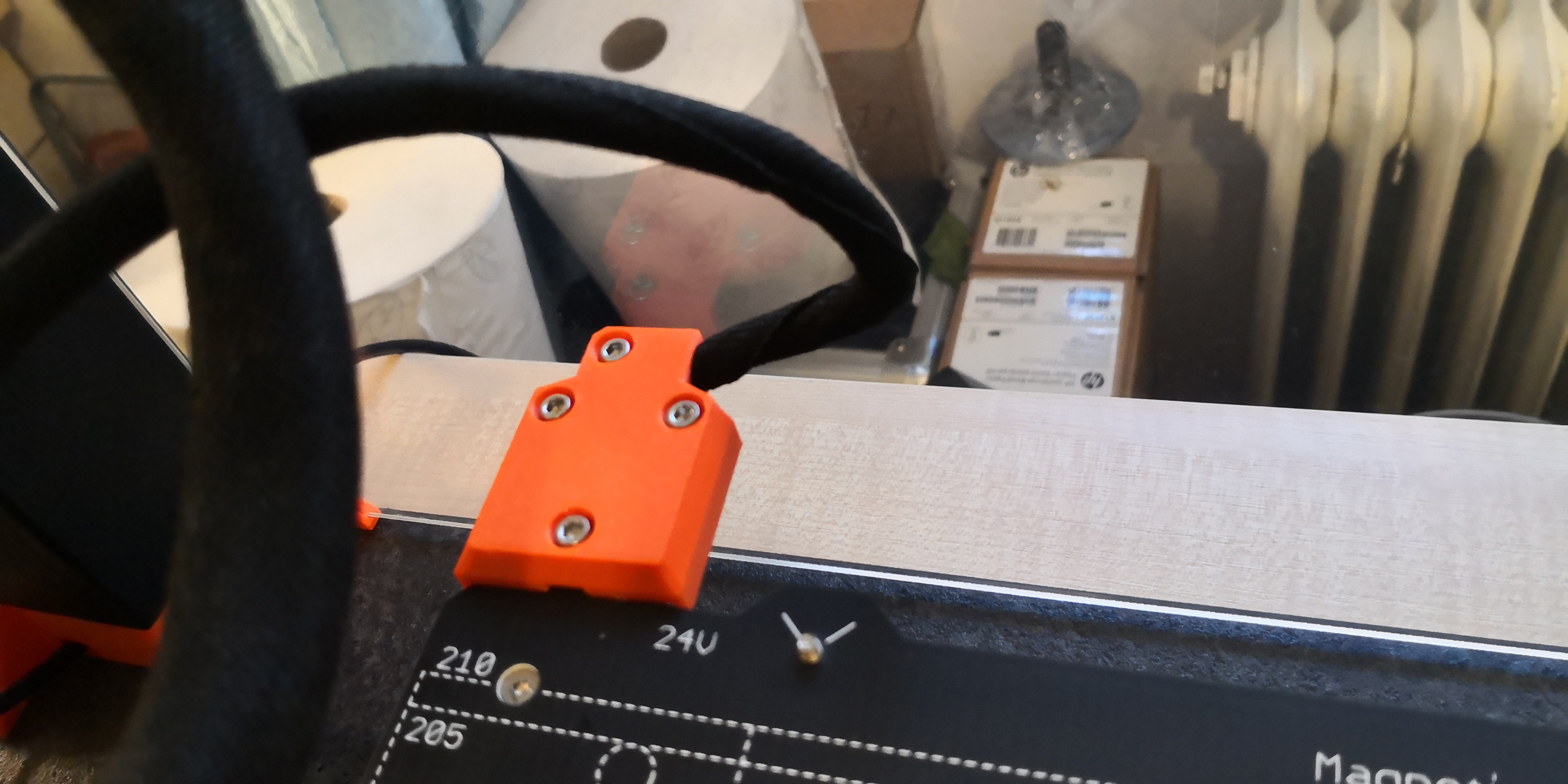 Heatbed cable cover clip 90°/ up15°  i3 MK3S+ for IKEA LACK