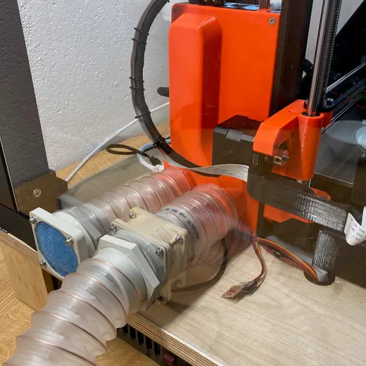 Enclosure bushing with 60mm fan for 2 inch / 50mm hose (Ikea-Lack)