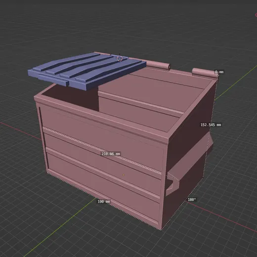 Small Dumpster Garbage Bin for failed prints - photo 3