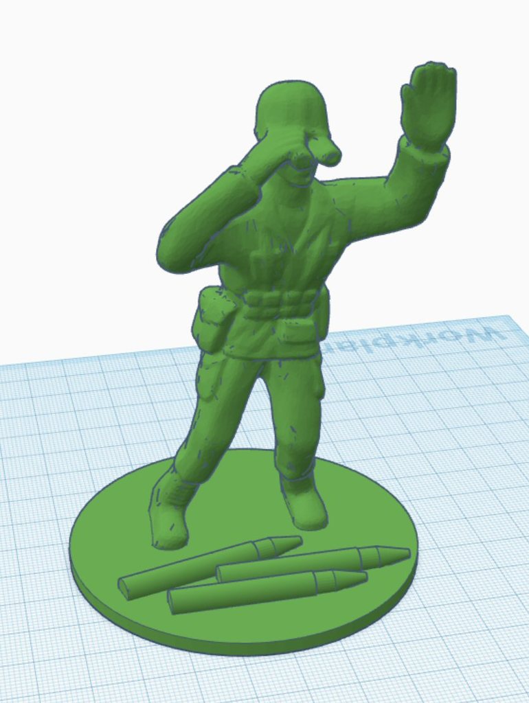 Toy Soldier Army Men Artillery Officer (remixed, improved stability) - photo 2