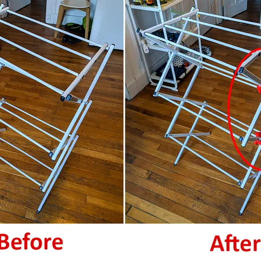 Foldable laundry drying rack repair kit