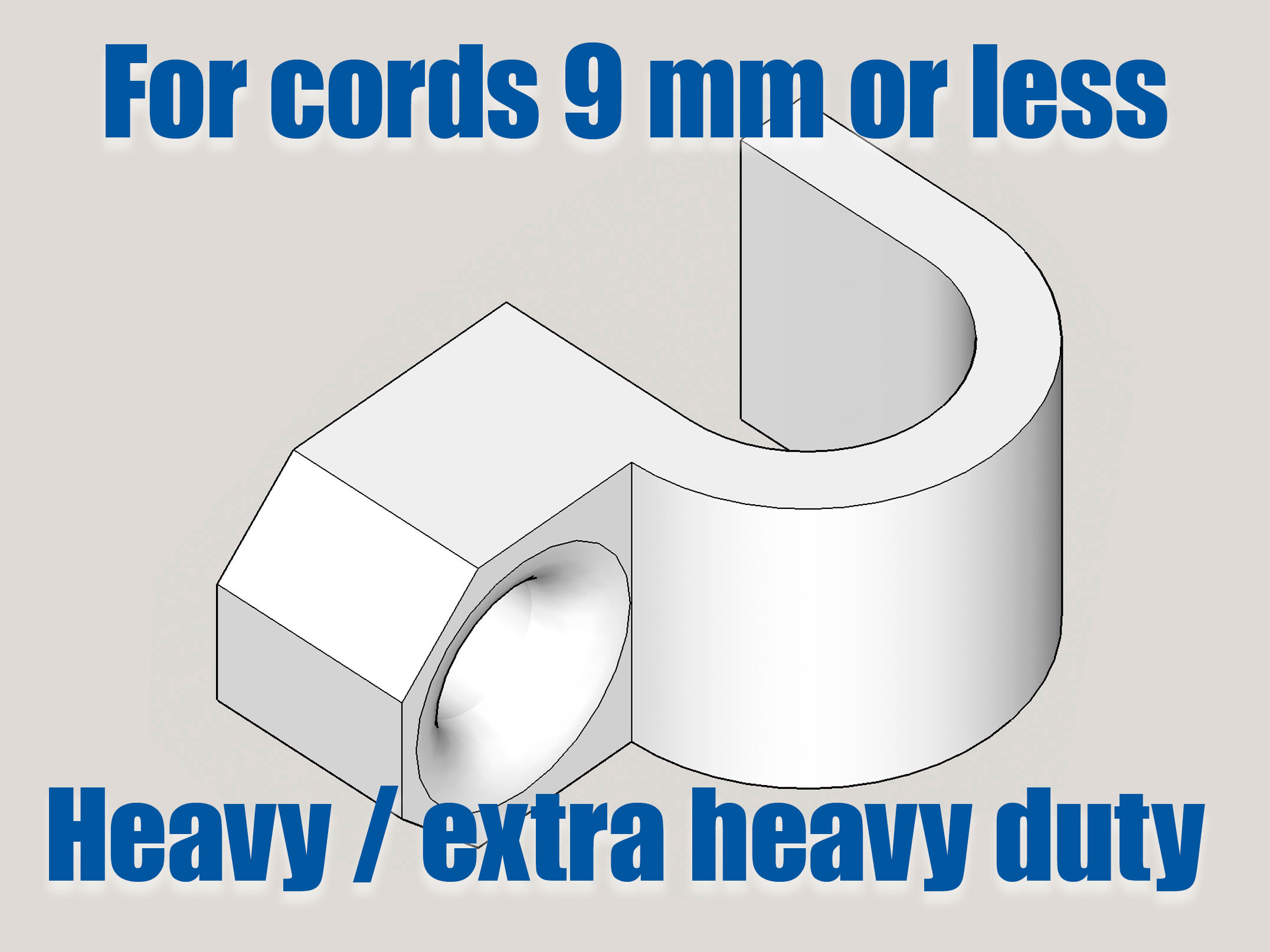 Screw-in Cable Clips Cord Organizer for cords 9mm or less