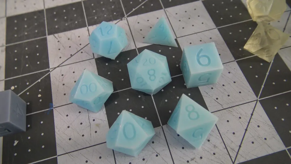 Comic Sans Polyhedral Dice Set