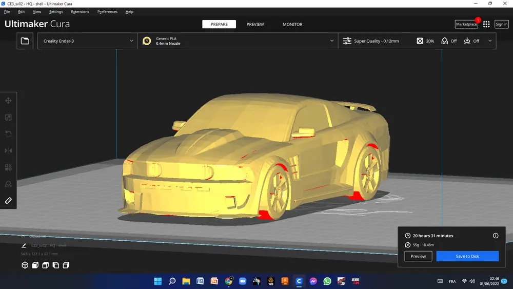 Printable mustang car
