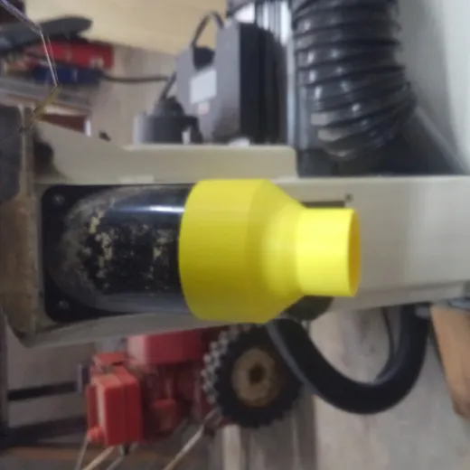 Woodworking machine 4" to 2 1/2" vacuum adapter