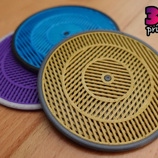 Moving Moiré Pattern Coaster