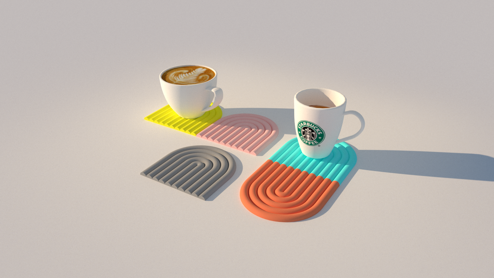 Coaster - semicircle (minimalistic)