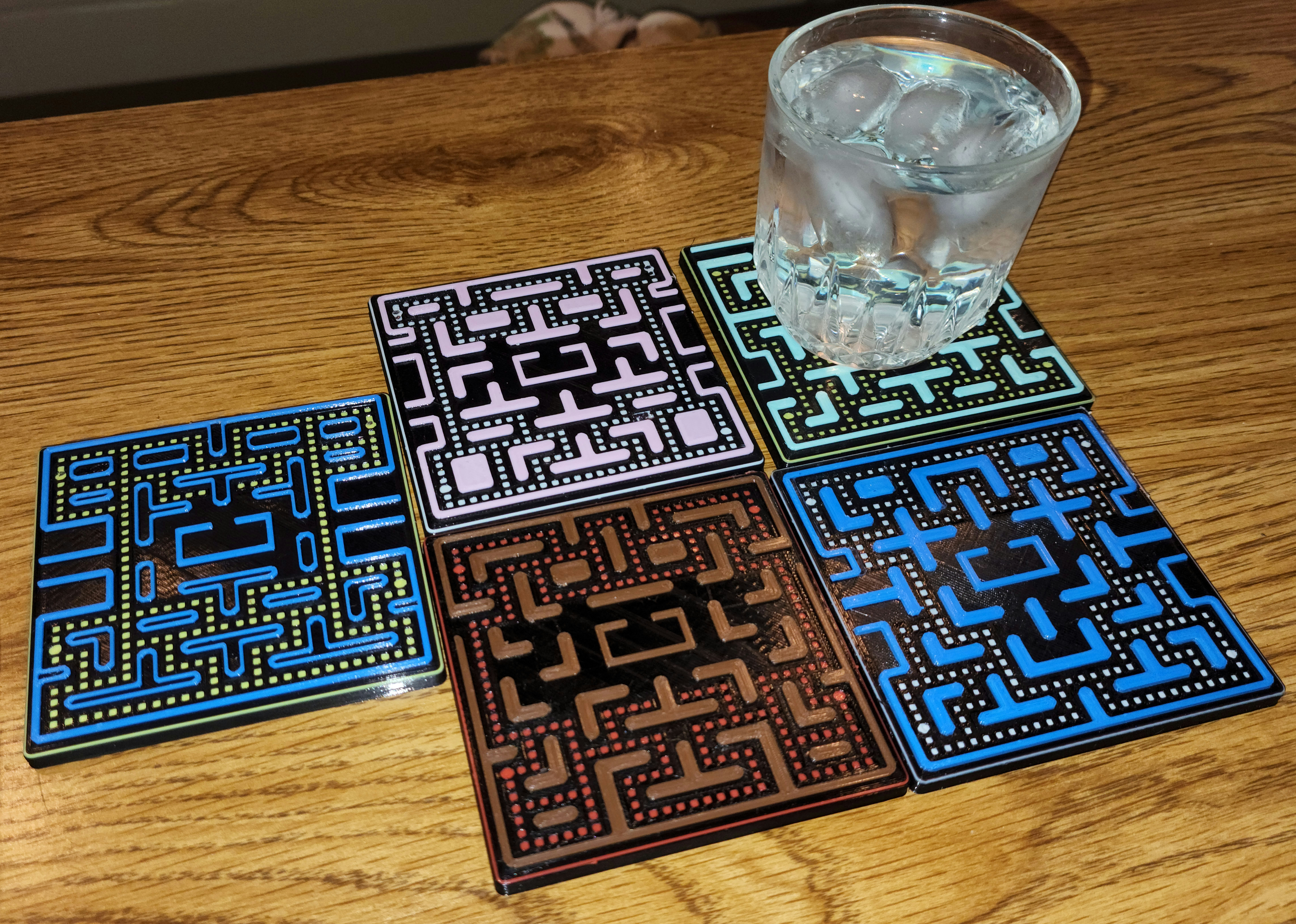 Pac-Man & Ms.Pac-Man Inspired Coaster Set (No AMS or MMU required)