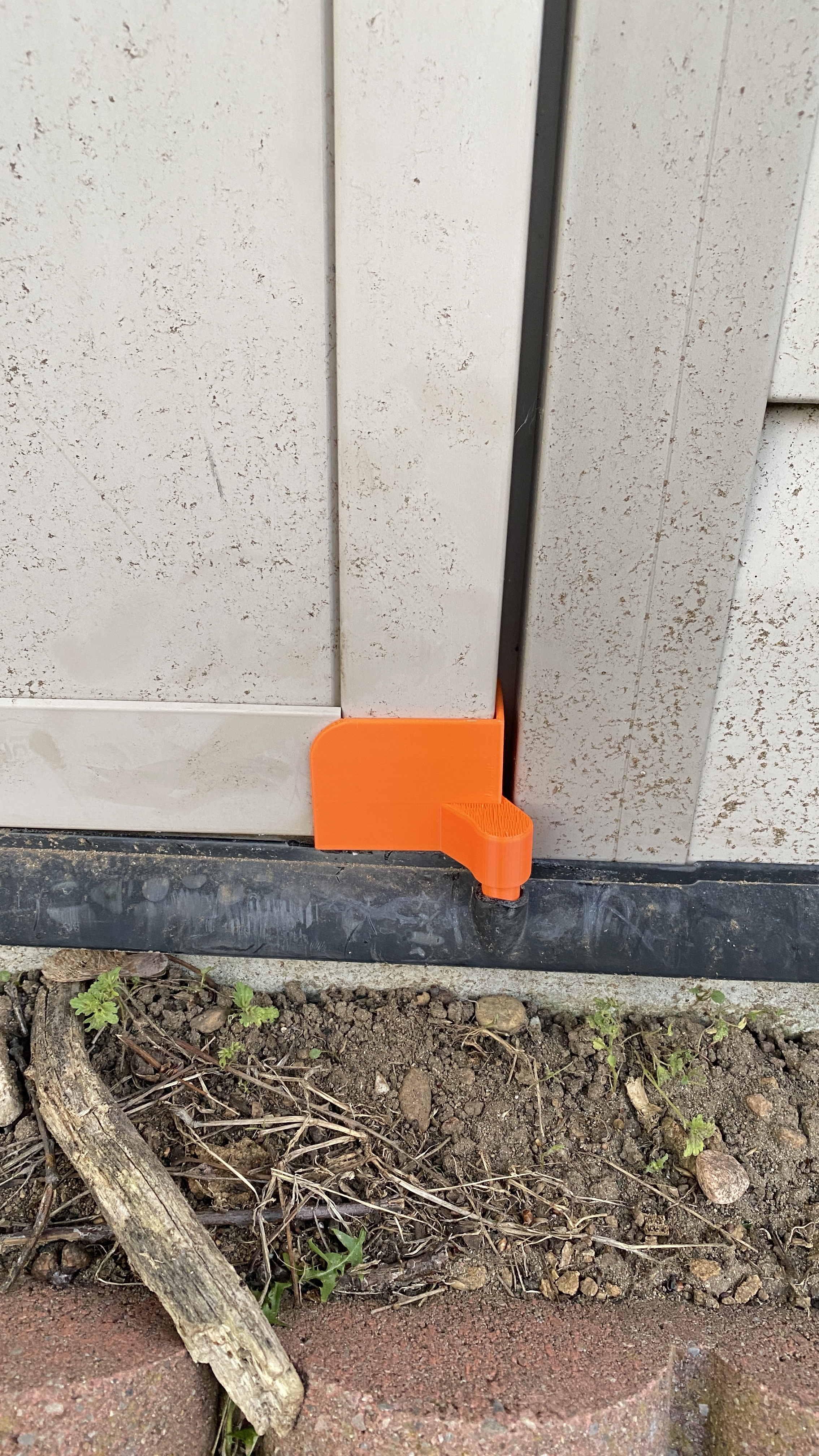 Plastic shed door hinge