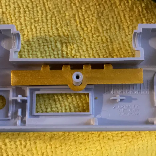 PSone LCD Screen Bottom Hinge Screw Hole Repair - photo 3
