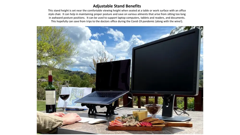 Adjustable laptop, tablet, and document stand - photo 2