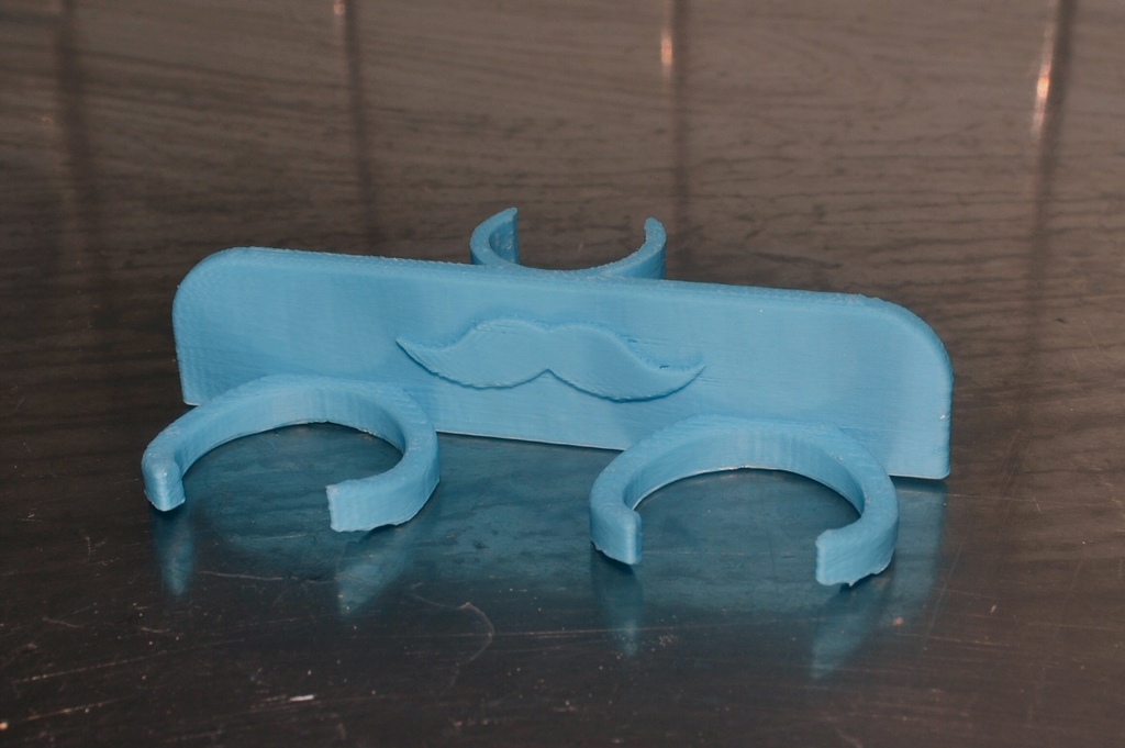 dual razor hook with 18mm rod clamp and mustache