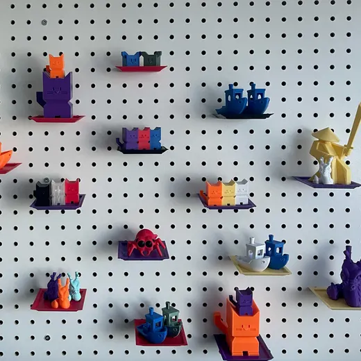 Pegboard shelf