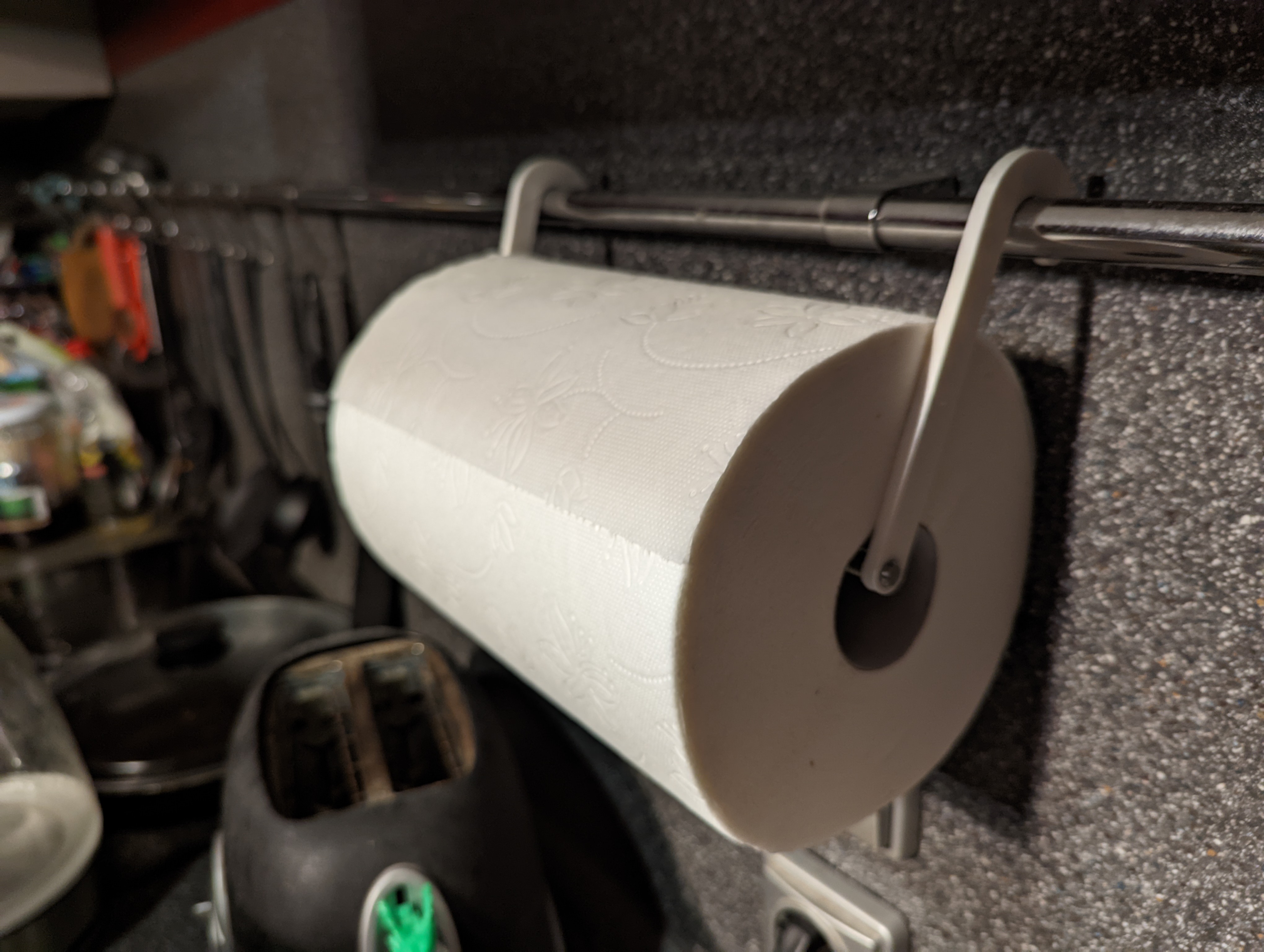 Kitchen towel rail holder