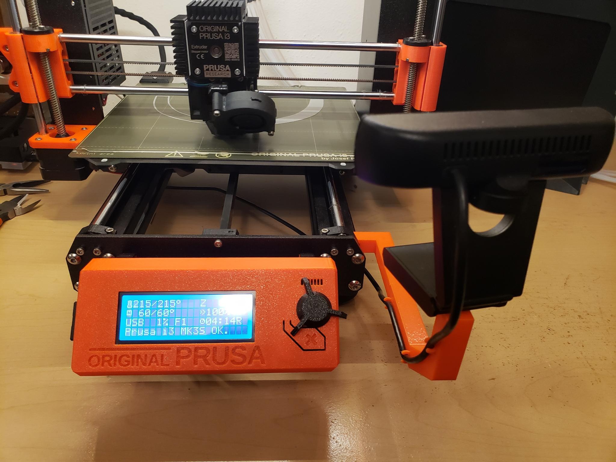 Front-facing camera mount for Prusa I3 MK3S+