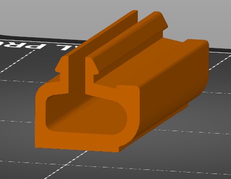 Clip for aluminum profiles