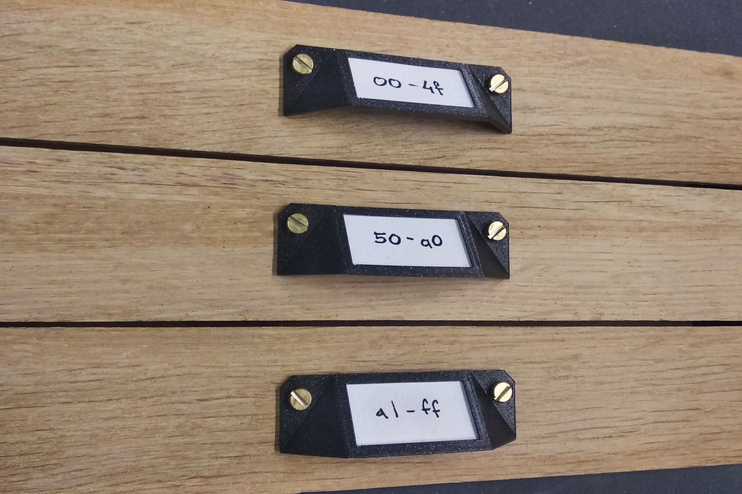 Drawer handle with label slot - different sizes - photo 4