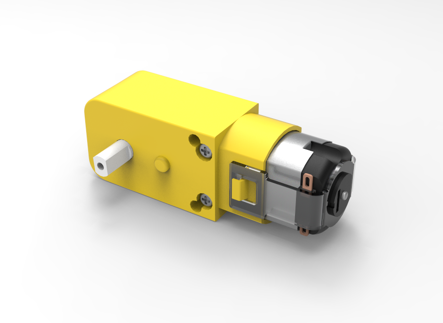 DC motor with 1:48 gear 3-6V with double sided shaft 200RPM - photo 2