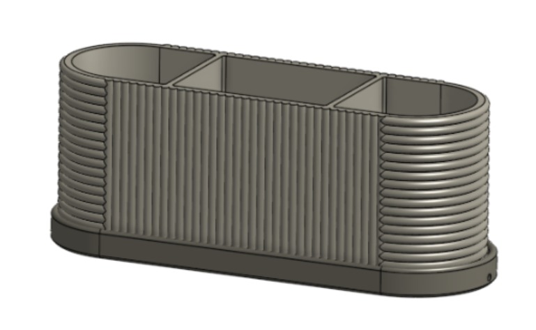 Modern Drainage Utensil Holder with Removable Drip Tray | 3D Printable Kitchen Organizer - photo 2