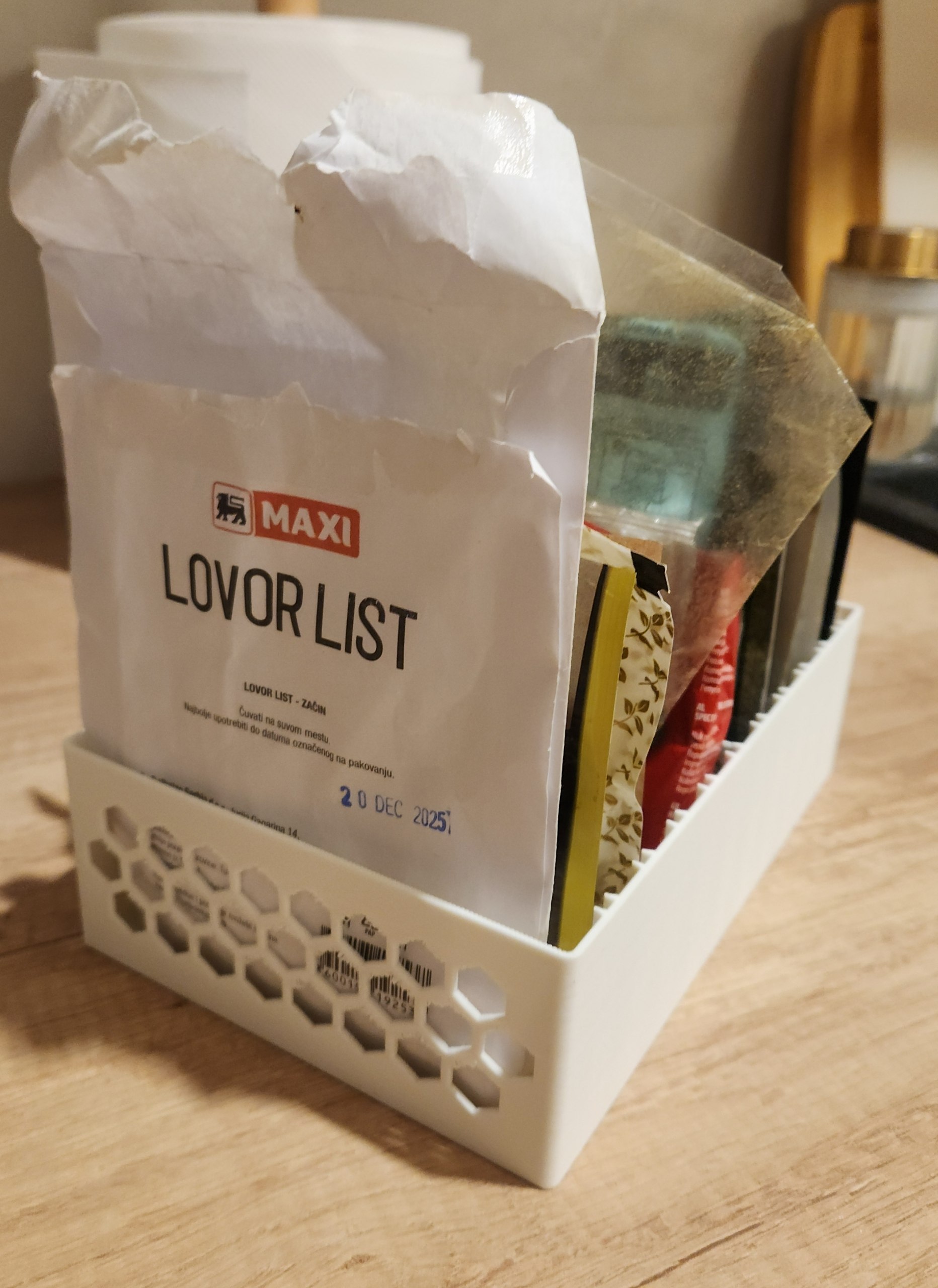 Kitchen Packet Organizer