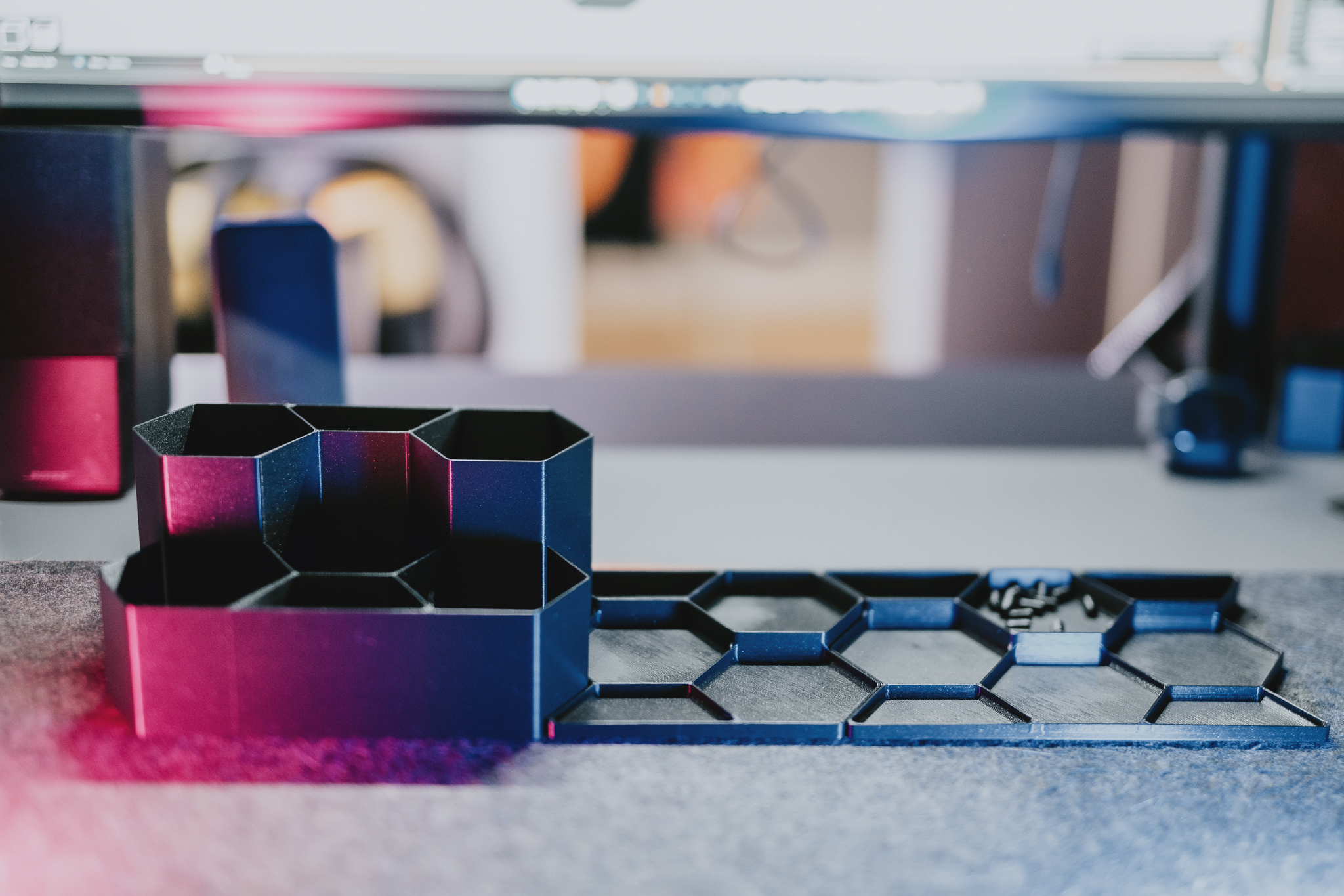 Thin Hexagon Parts Tray - Modular with higher box - photo 2