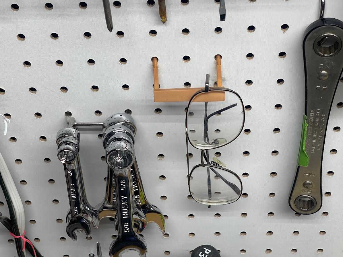 Peg Board Glasses Holder
