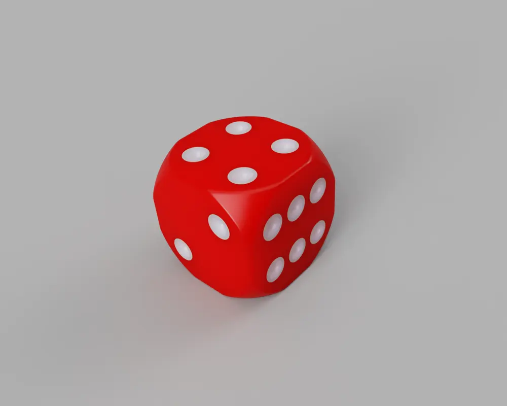 Six side dice two color MMU2
