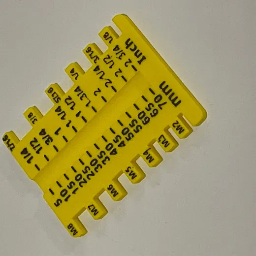 Metric and Imperial Screw Measurement Tool