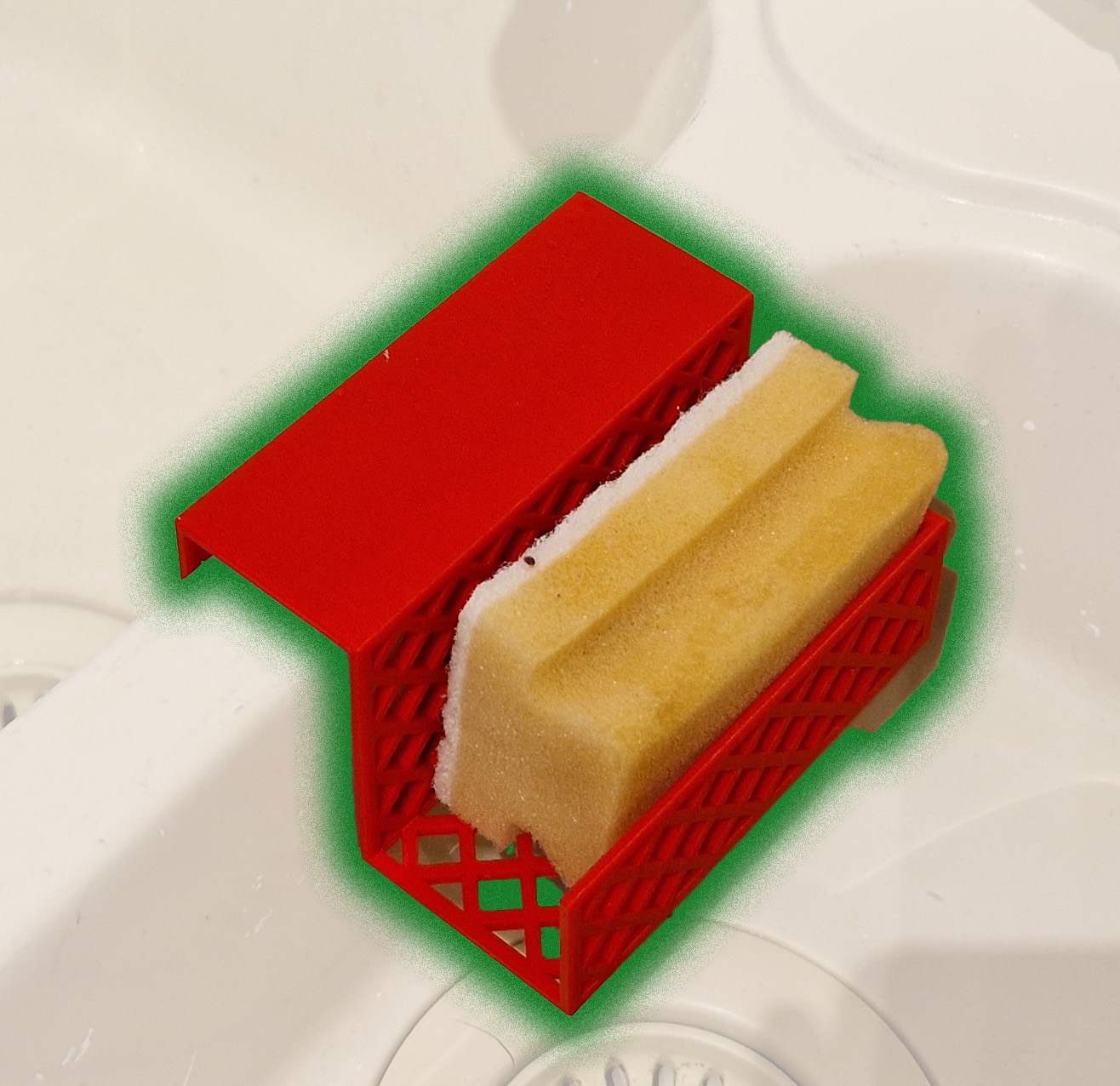 Kitchen Sink Sponge Holder - Right  Holder - in all sizes (for all sinks and sponges)