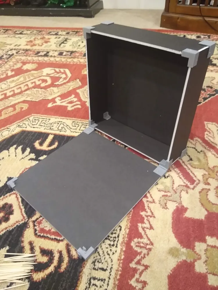 Foamboard Box Corners - custom board game box, lightbox, insulated enclosure - photo 3
