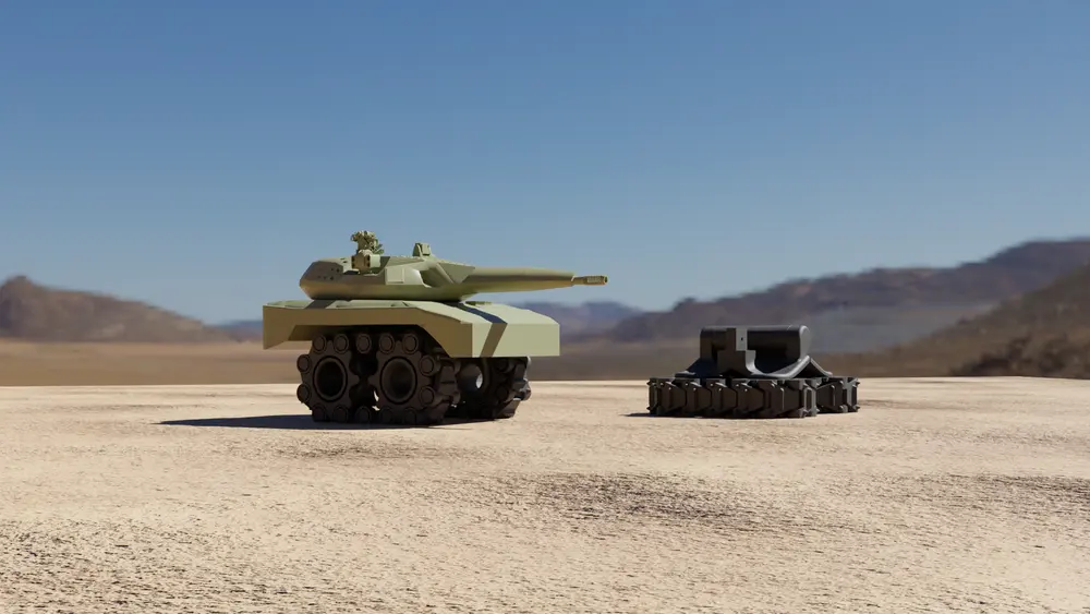 Toy tank with print-in-place tracks attachment - photo 2