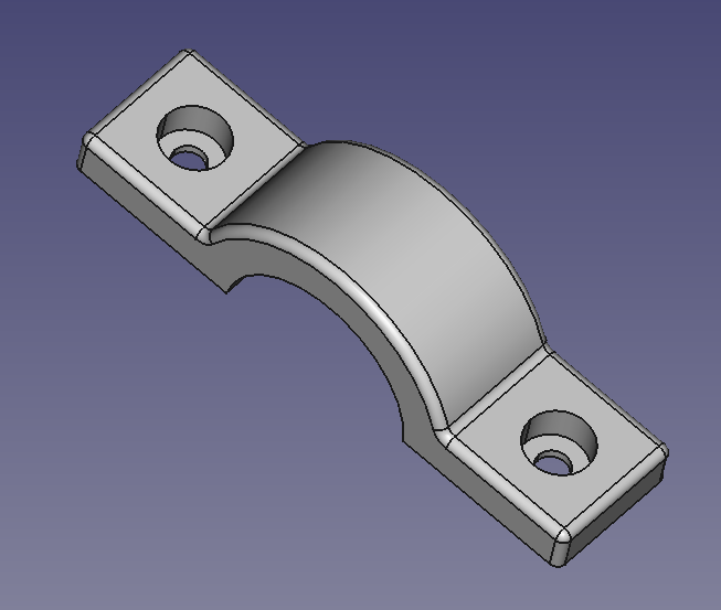 Clamp Schelle (FreeCAD) fully parametric