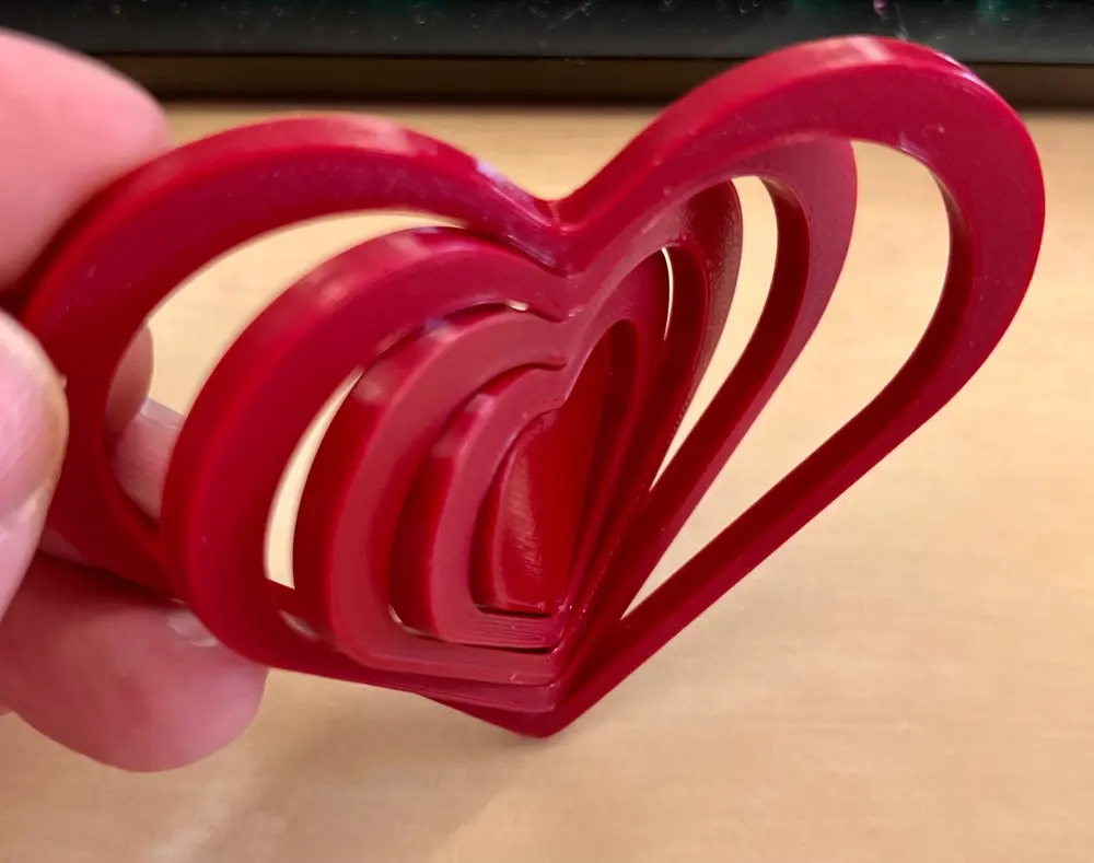 Heart spinny fidget toy ornament for Valentine's Day, Christmas, etc. - photo 3